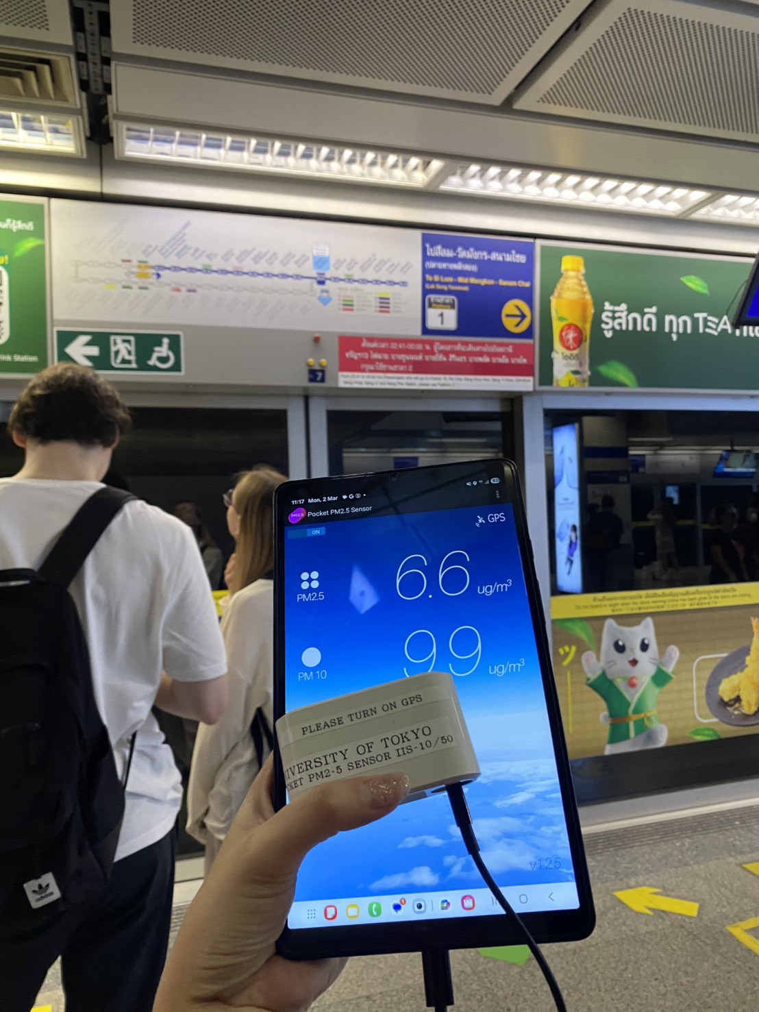 PM2.5 Measurement inside MRT stations Bangkok